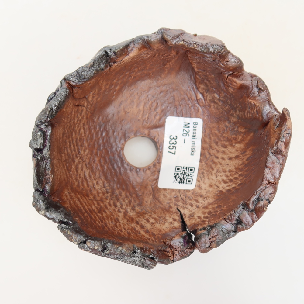 Coquille en céramique  11 x 10 x 7 cm, couleur marron