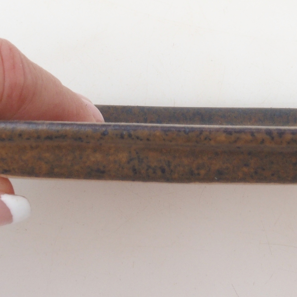 Bol en céramique H17 -15,5 x 11 x 1 cm - brun