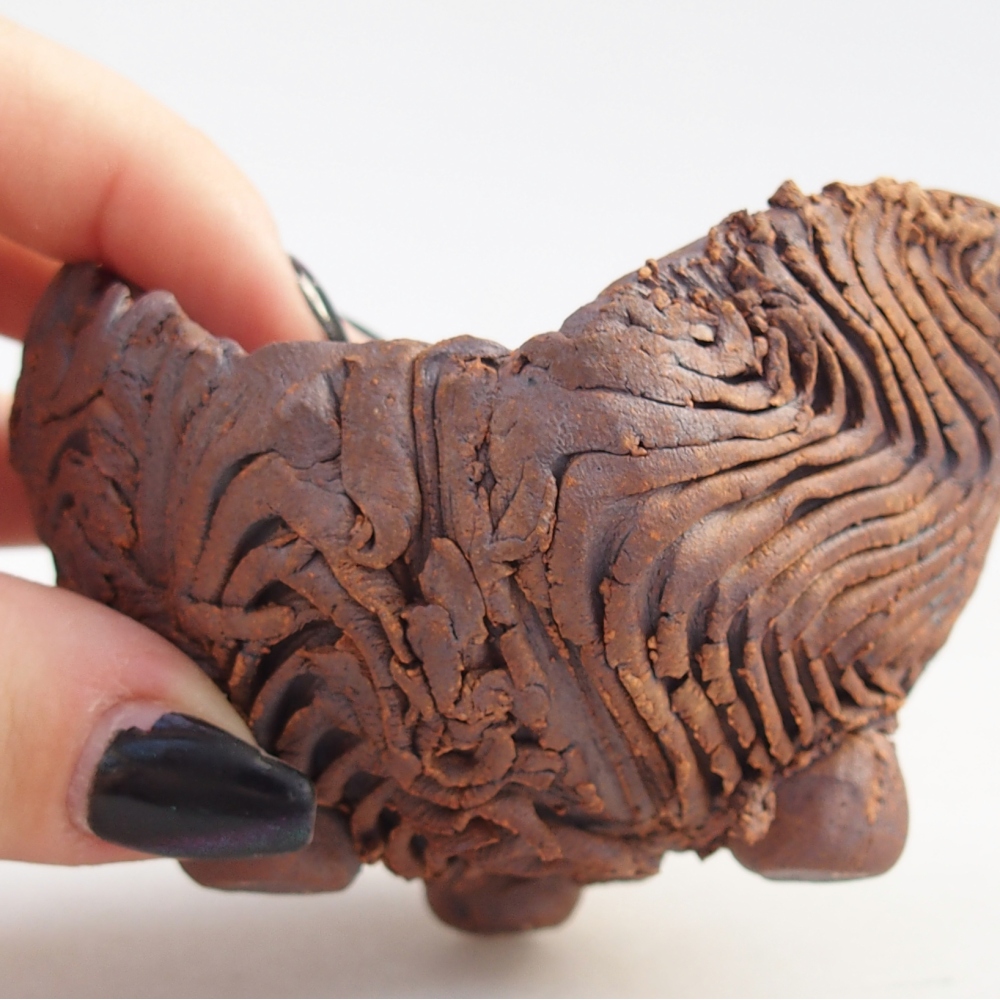 Coquille en céramique 8,5 x 8 x 5,5 cm , couleur marron