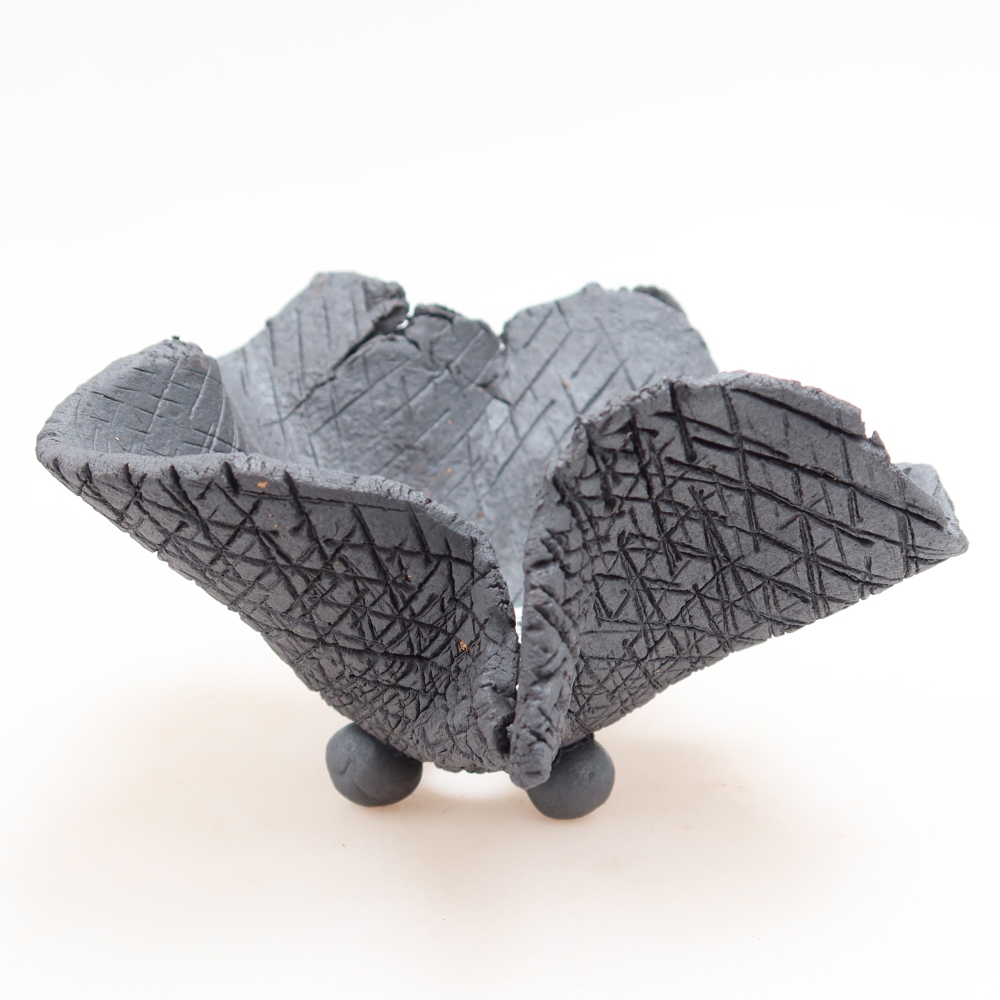 Coquille en céramique  15 x 14 x 8 cm, couleur métallique