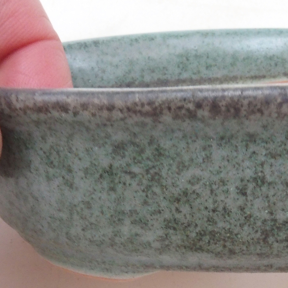 Bol pour bonsaï H04 - 10,5 x 7,5 x 3 cm - vert