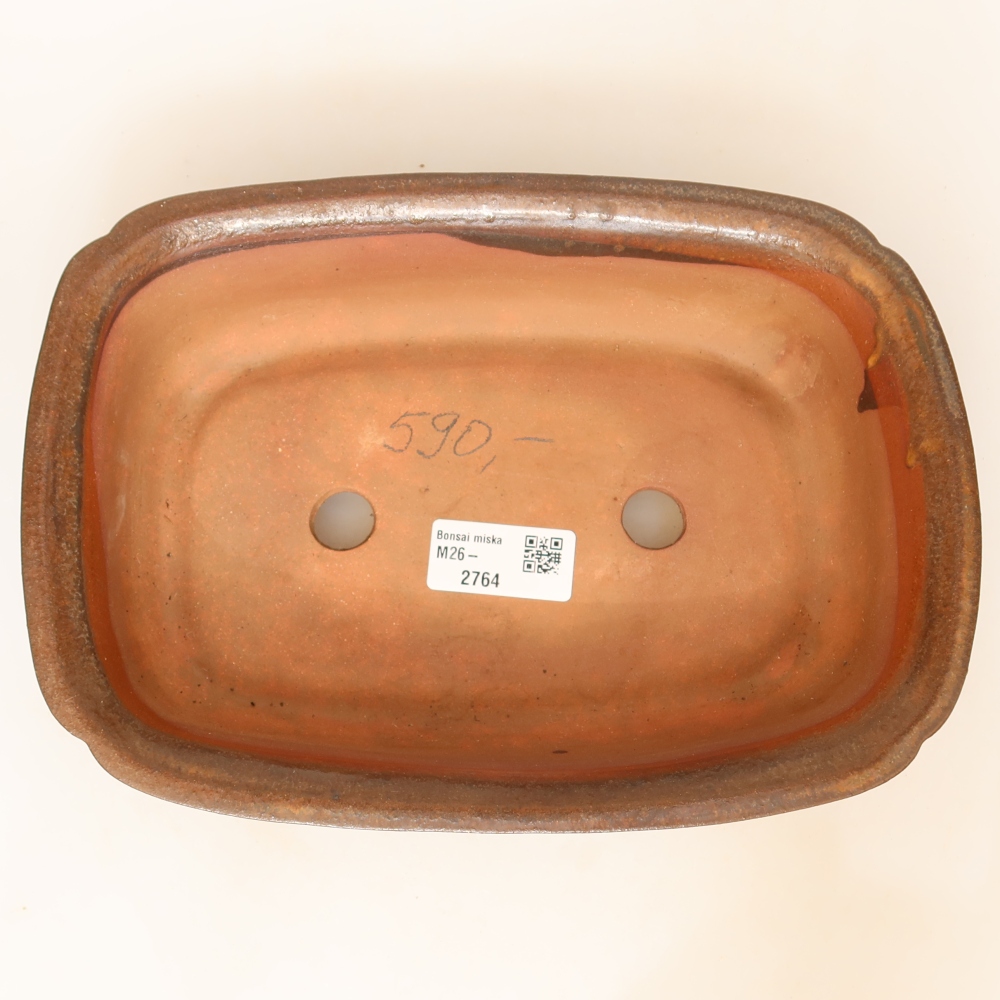 Bol en céramique  24 x 17 x 6 cm, couleur marron