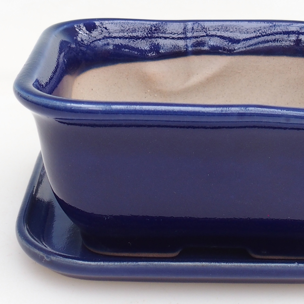 Bol bonsaï + soucoupe H11 - 11,5 x 10 x 4 cm - vert