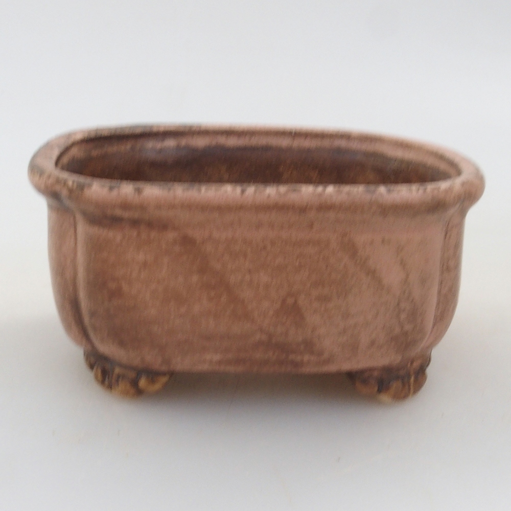 Bol à bonsaï en céramique 10 x 8,5 x 4 cm, brun