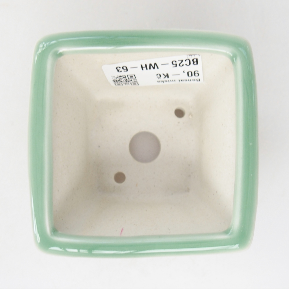 Bol à bonsaï en céramique 8,5 x 8,5 x 5 cm, vert