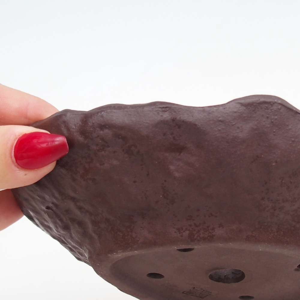 Coquille en céramique 16 x 14,5 x 4 cm , couleur marron