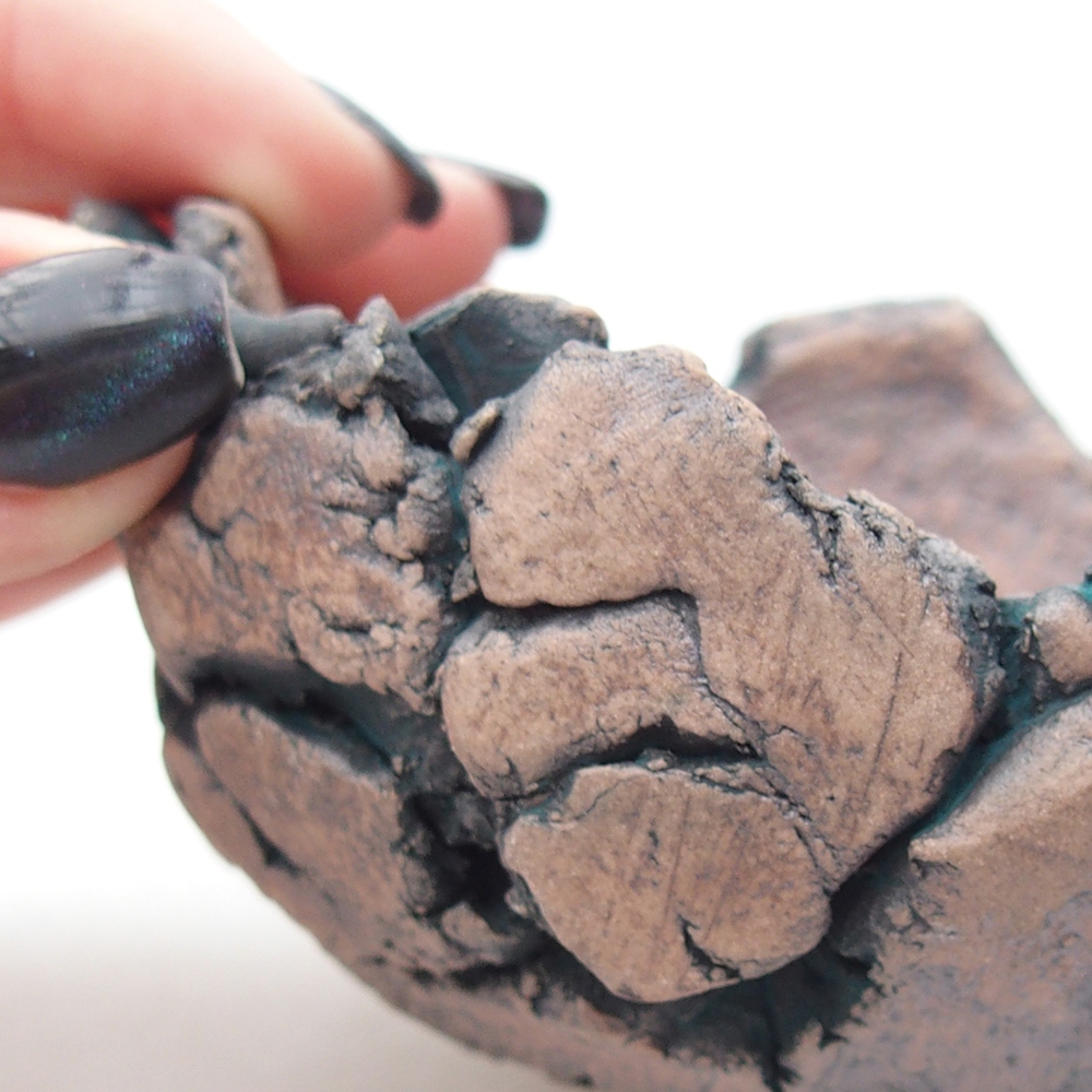 Coquille en céramique 9 x 9 x 6 cm , couleur verte