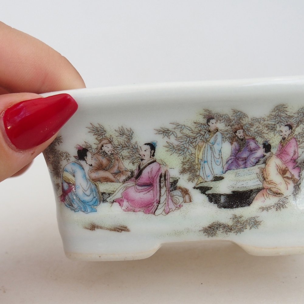 Mini bol bonsaï 10 x 7,5 x 4 cm, couleur blanc