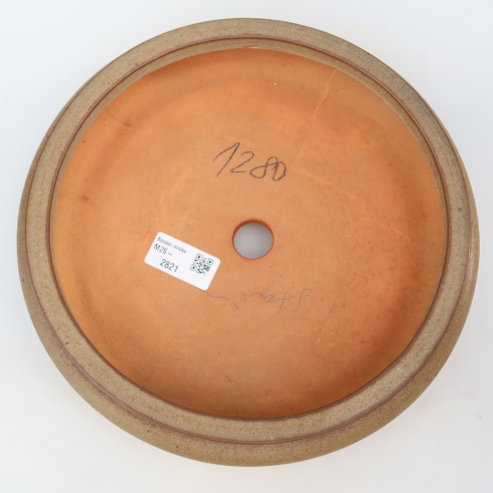 Bol en céramique  23 x 23 x 7 cm, couleur marron