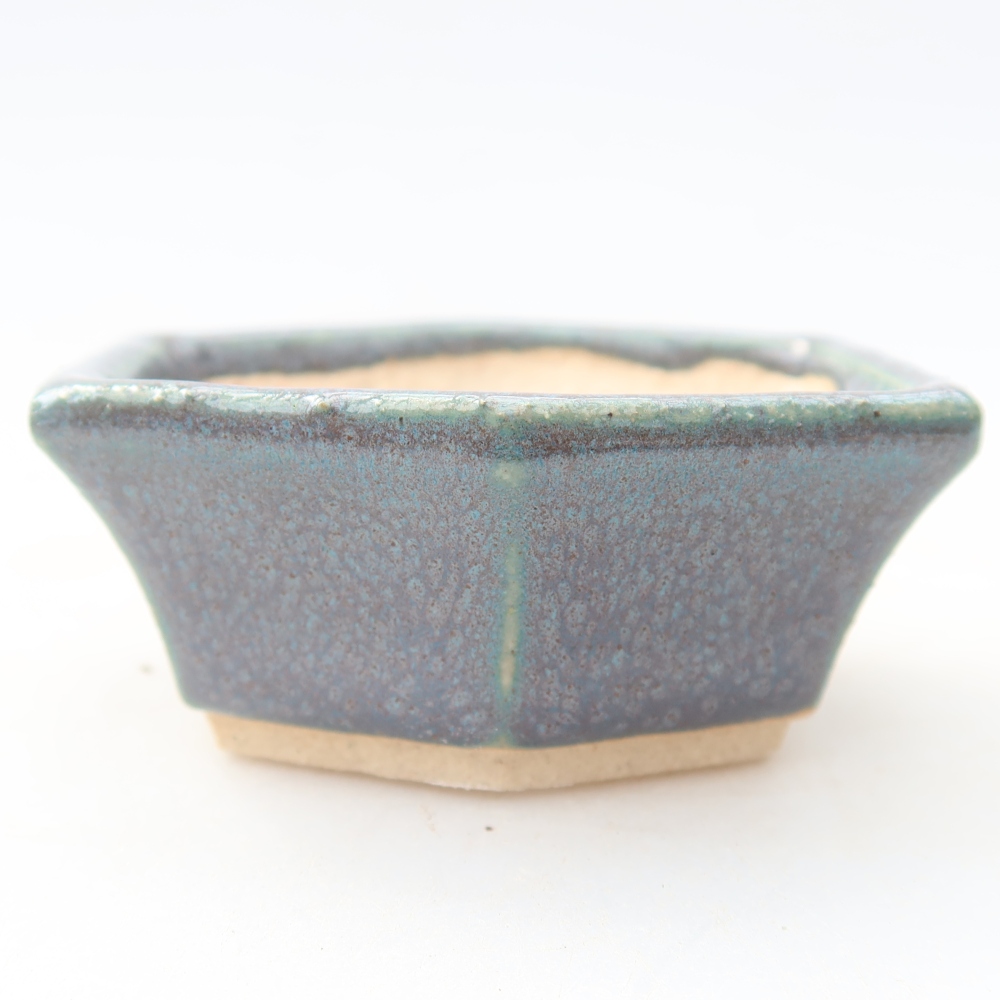 Pot à bonsaï en céramique 6 x 5,5 x 2,5 cm, couleur grise