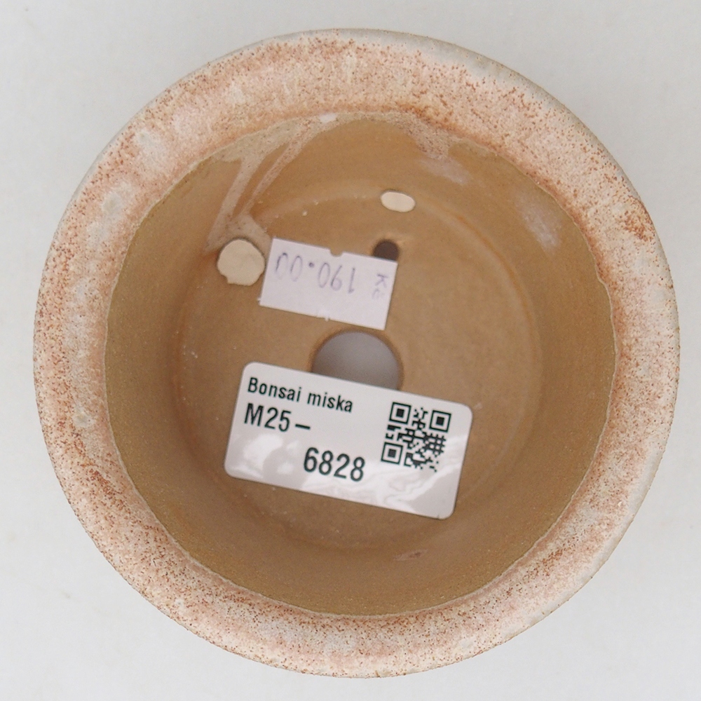 Bol à bonsaï en céramique 9 x 9 x 5 cm, couleur beige