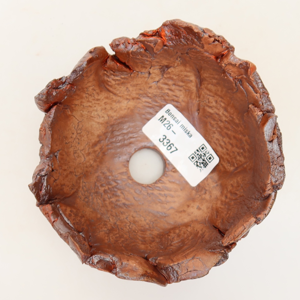 Coquille en céramique 11 x 11 x 7 cm, couleur marron