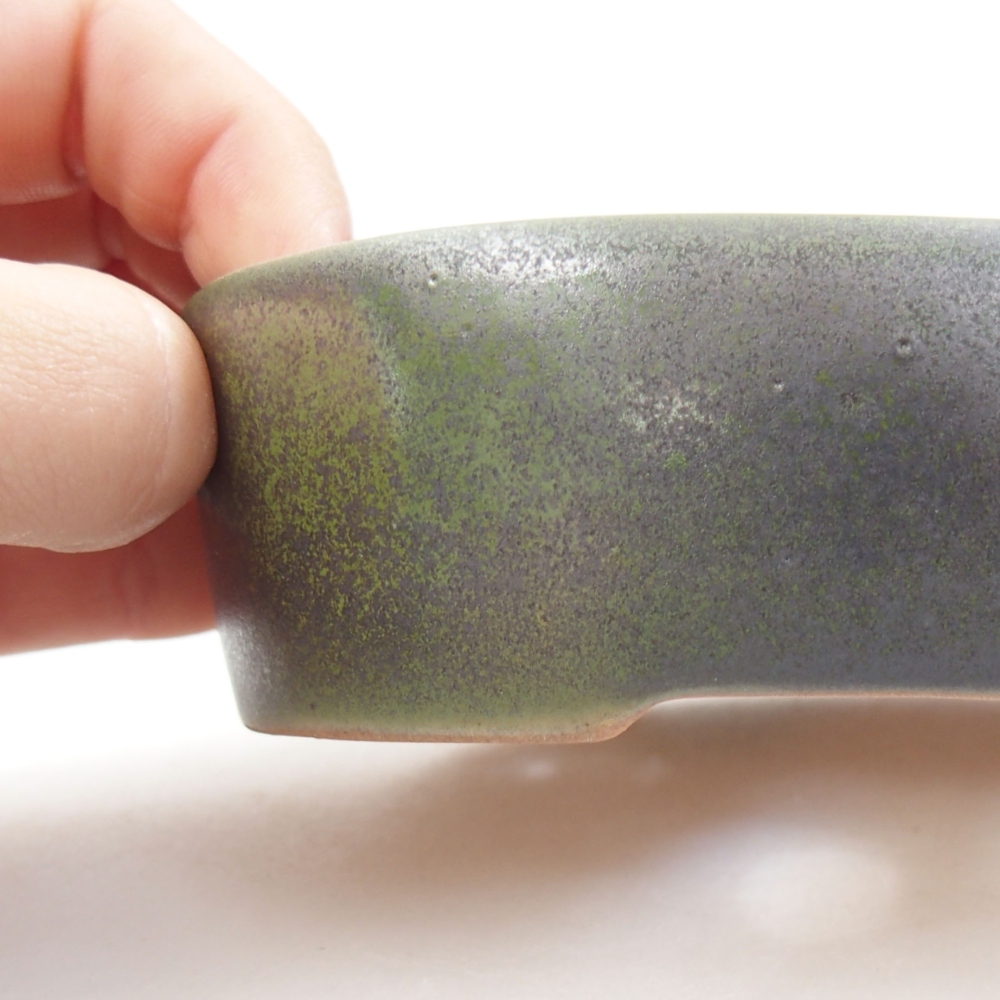 Bol à bonsaï en céramique 22 x 17 x 5 cm, vert