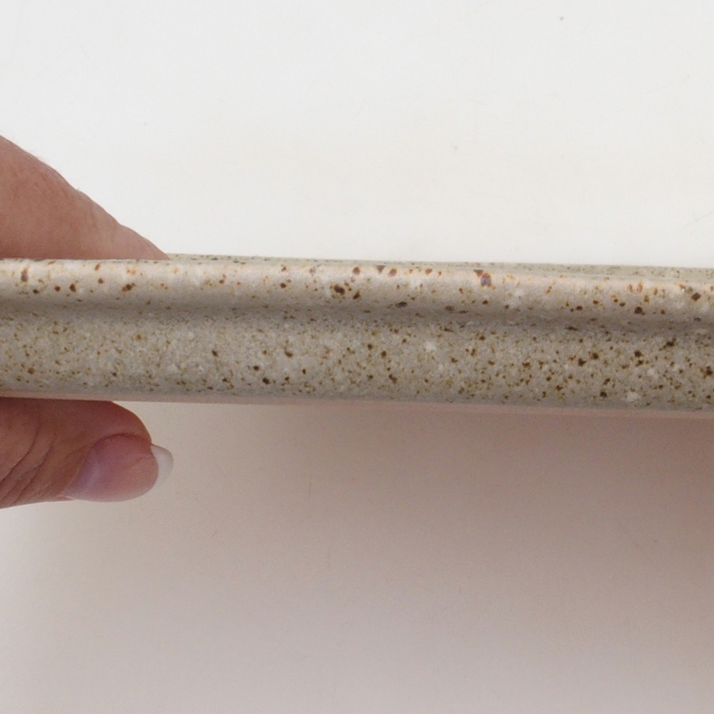 Soucoupe en céramique H10 - 34 x 23,5 x 1,5 cm - beige