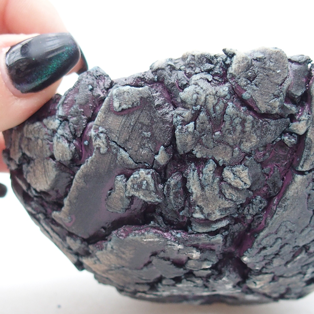 Coquille en céramique 11 x 10 x 6 cm , couleur violet