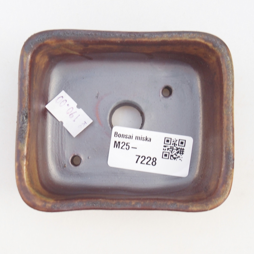 Bol à bonsaï en céramique 9,5 x 8 x 3,5 cm, brun