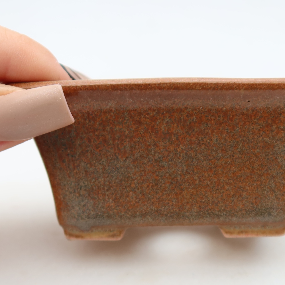 Bol à bonsaï en céramique 8,5 x 6 x 4 cm, brun