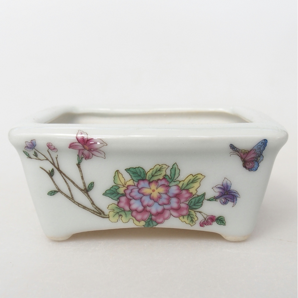 Mini bol bonsaï 8 x 6,5 x 3,5 cm, blanc