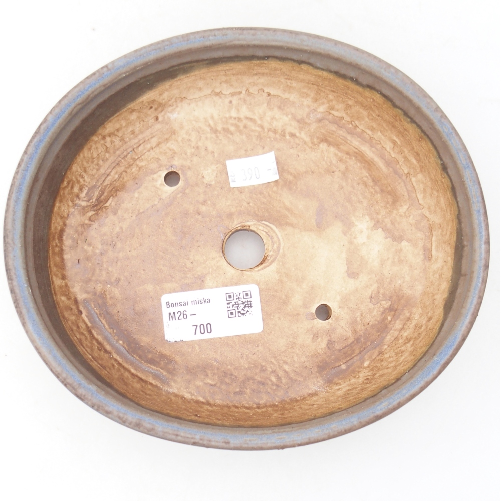 Bol à bonsaï en céramique 18,5 x 16,5 x 4,5 cm, couleur bleu