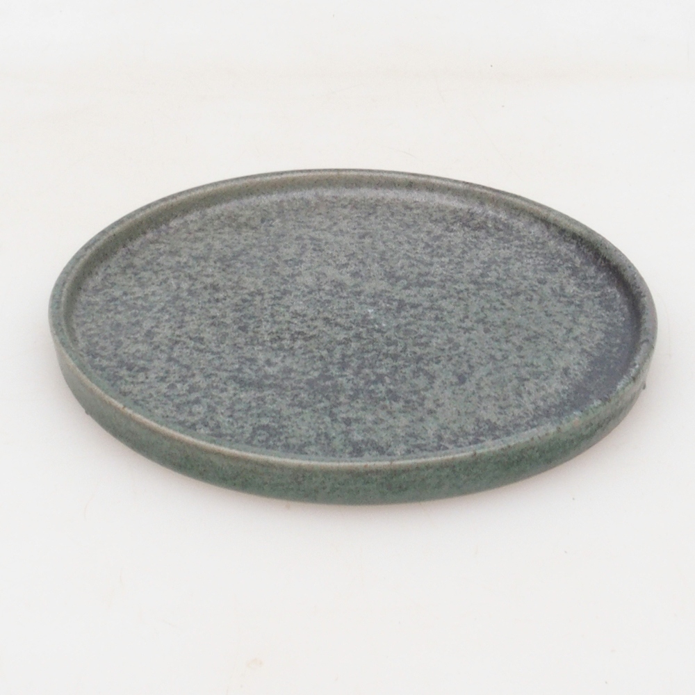 Console ronde pour bonsaïs D6-L - 13,5 x 13,5 x 1 cm - vert