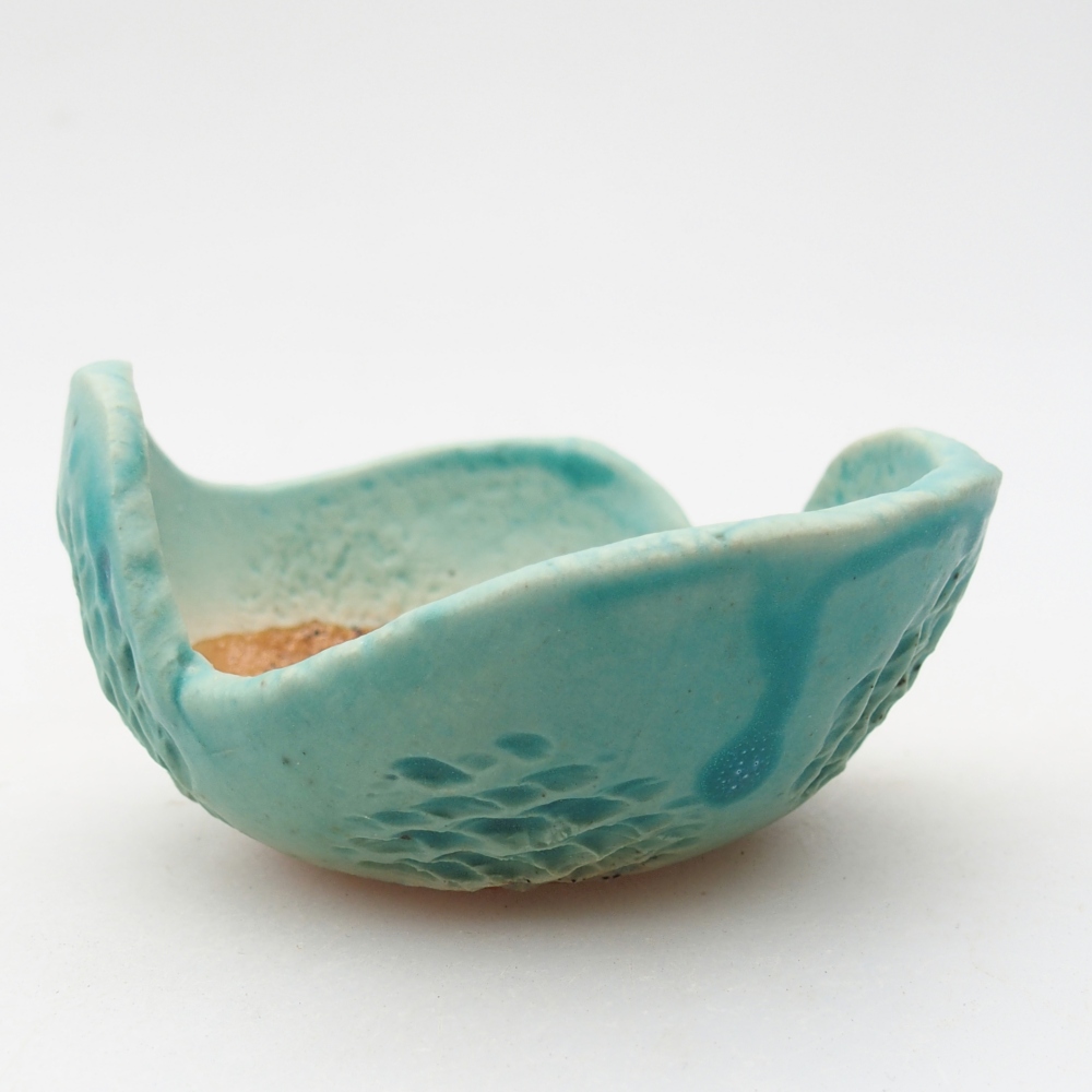 Coquille en céramique 8,5 x 8 x 4,5 cm , couleur bleu