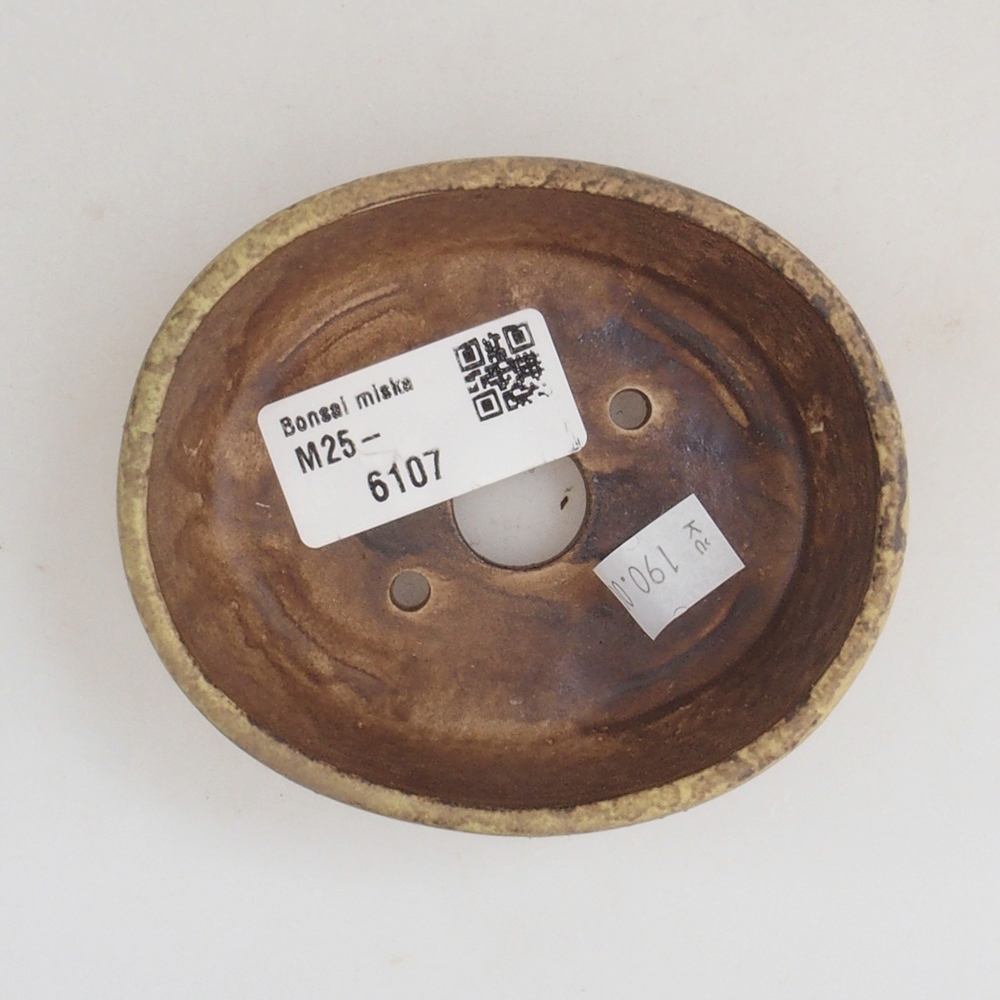 Bol à bonsaï en céramique 10 x 8,5 x 4 cm, brun
