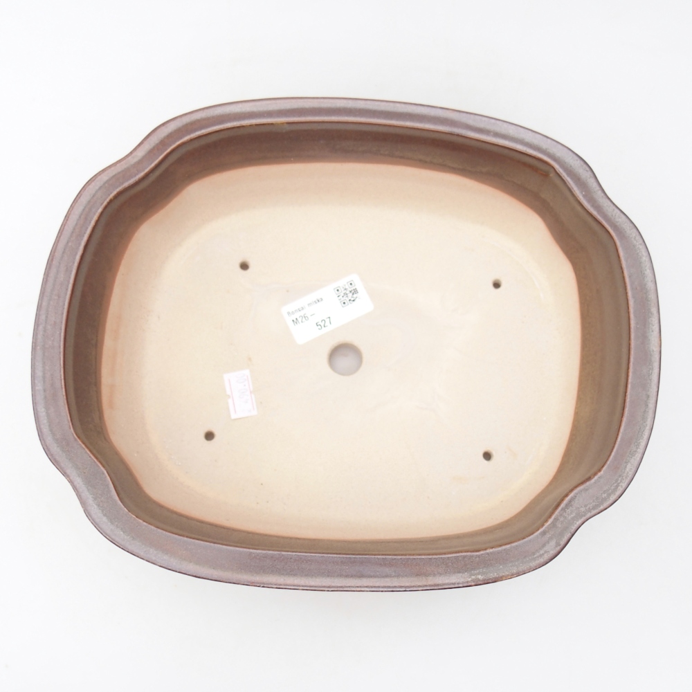 Bol à bonsaï en céramique 25 x 21 x 7,5 cm, brun