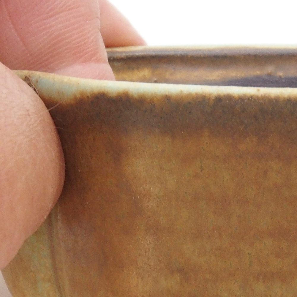 Bol à bonsaï en céramique 10 x 8,5 x 4 cm, brun