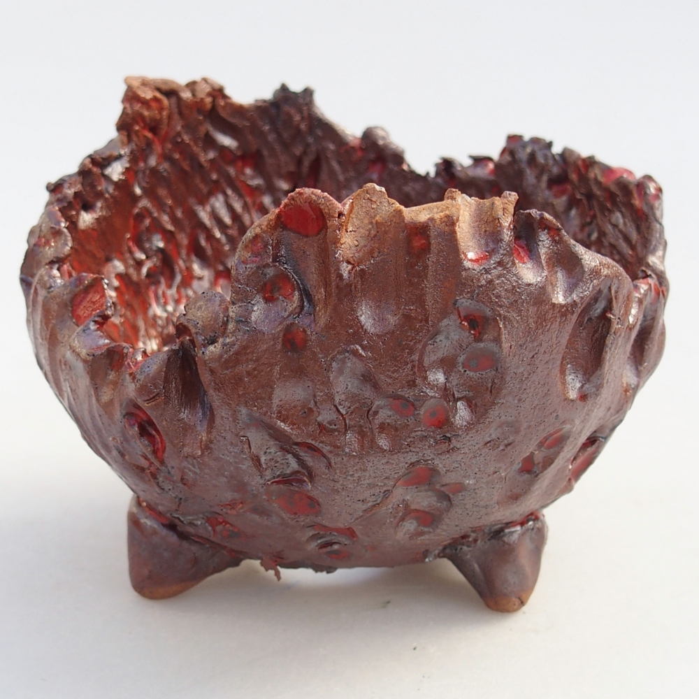 Coquille en céramique 10 x 9,5 x 8 cm , couleur marron