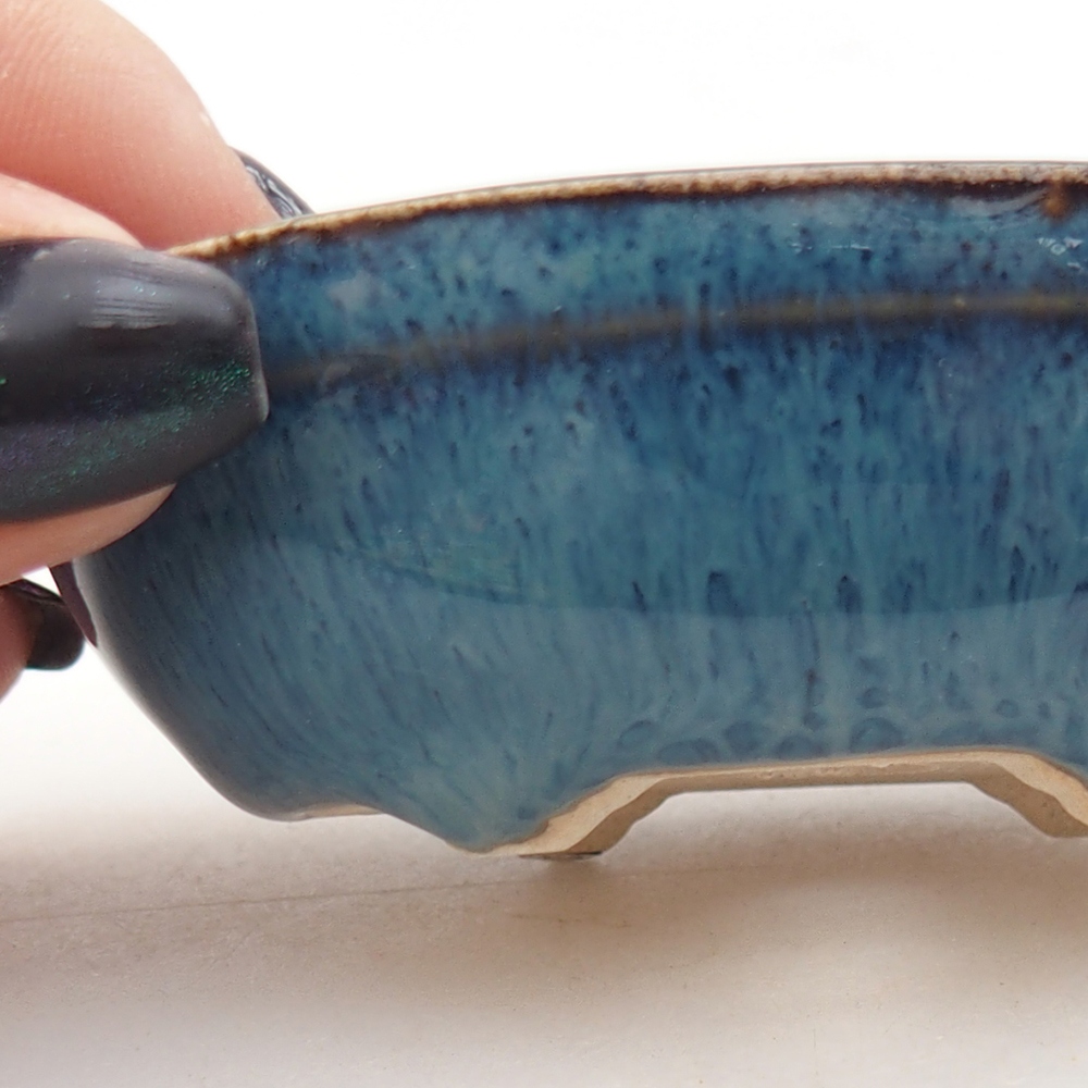 Mini bol bonsaï 7,5 x 5 x 2,5 cm, couleur bleu