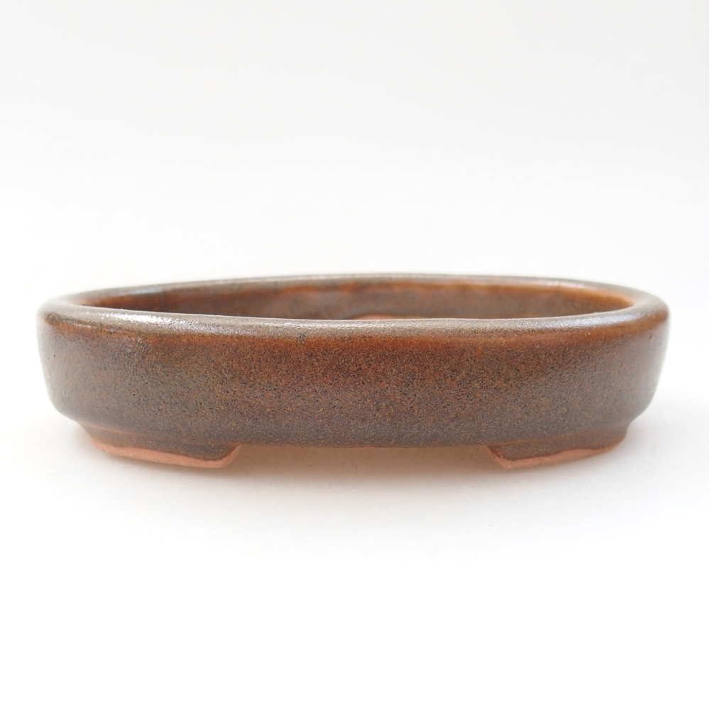 Bol à bonsaï en céramique 11,5 x 9 x 2,5 cm, brun