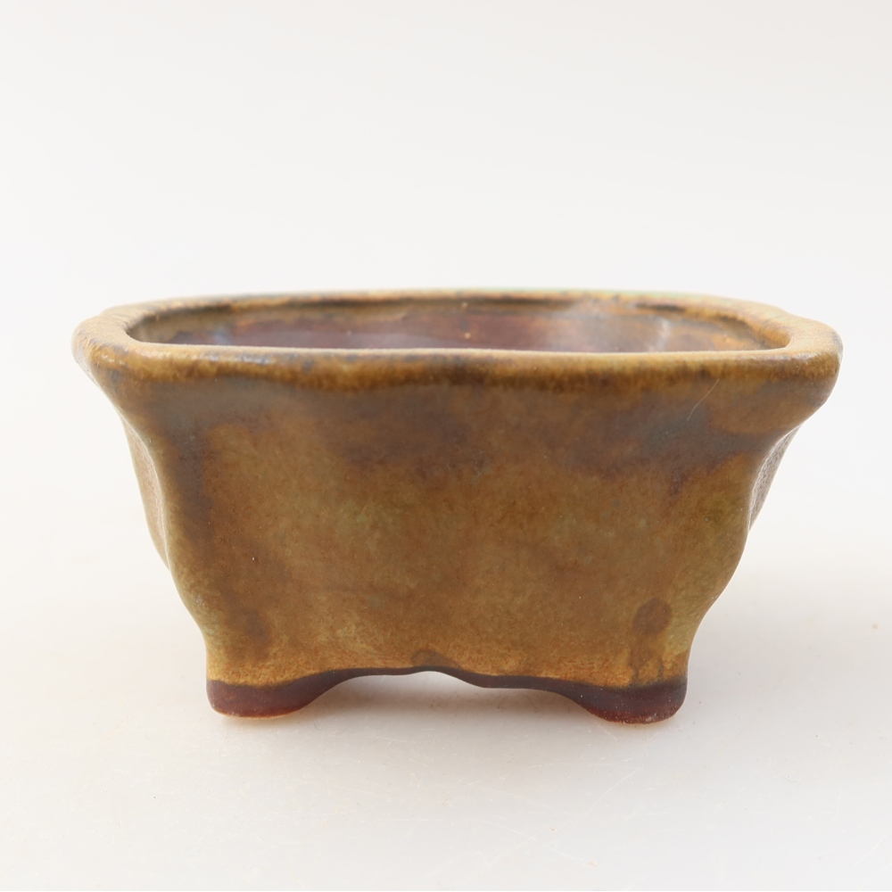 Bol à bonsaï en céramique 7,5 x 7 x 3,5 cm, vert
