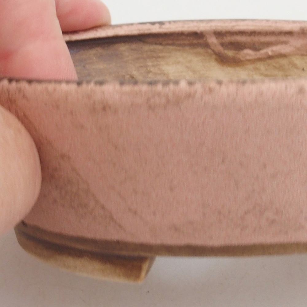 Bol à bonsaï en céramique 10 x 8,5 x 4 cm, brun