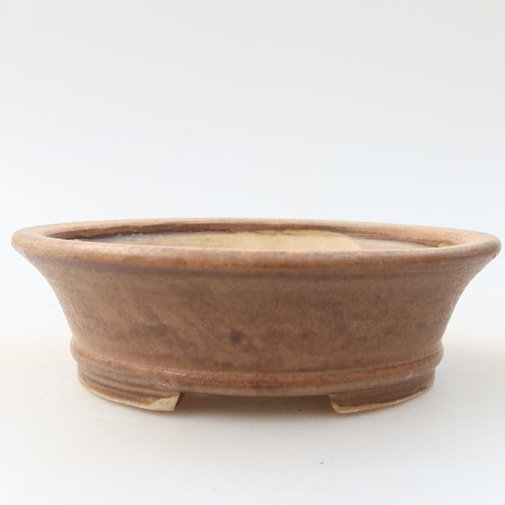 Pot à bonsaï en céramique 13 x 11,5 x 4 cm, couleur rose