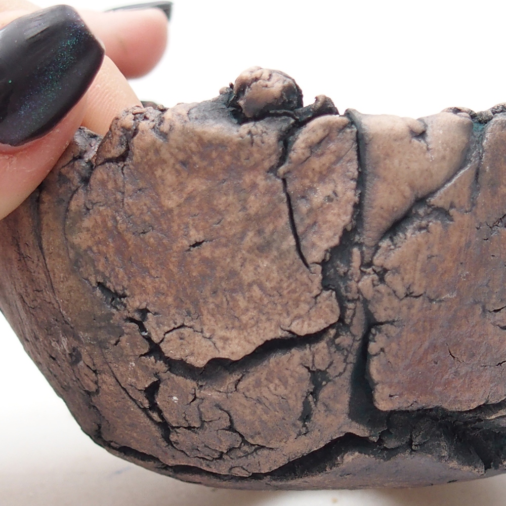 Coquille en céramique 9 x 8,5 x 6 cm , couleur verte