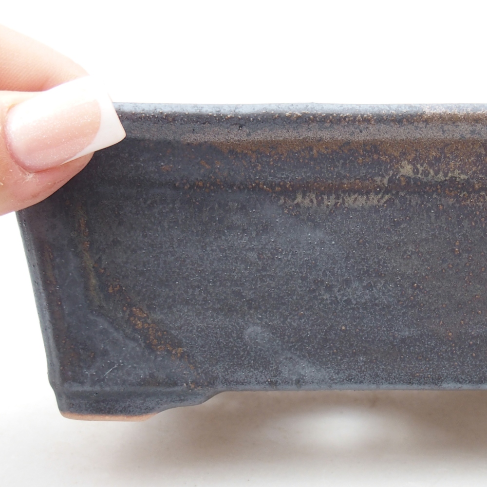 Bol à bonsaï en céramique 13,5 x 10 x 5,5 cm, brun