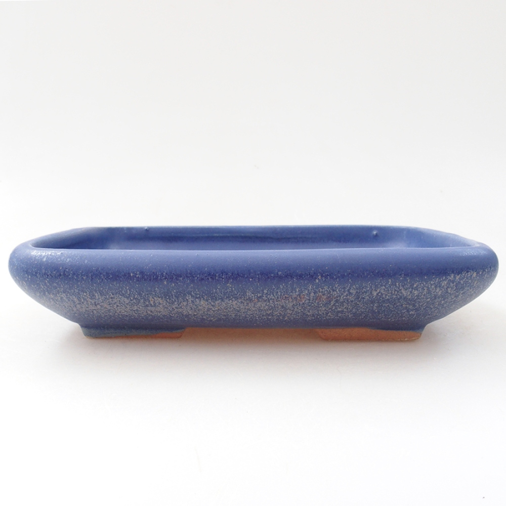 Bol à bonsaï en céramique 17 x 13,5 x 3,5 cm, couleur bleu