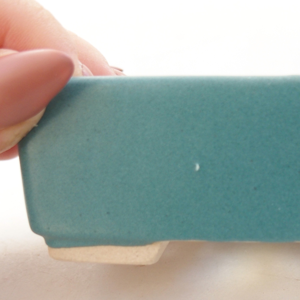 Bol à bonsaï en céramique 8,5 x 7 x 3,5 cm, couleur bleu