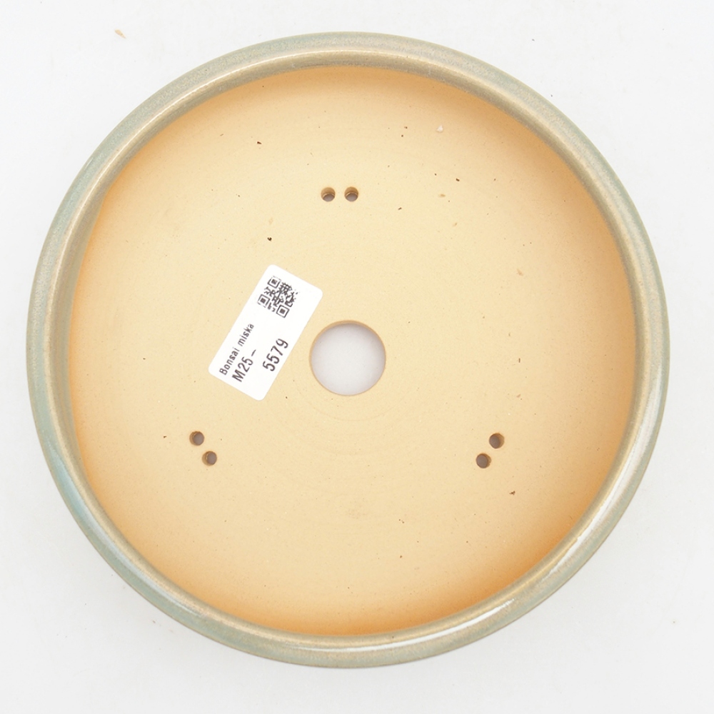 Bol à bonsaï en céramique 18 x 18 x 5,5 cm, vert