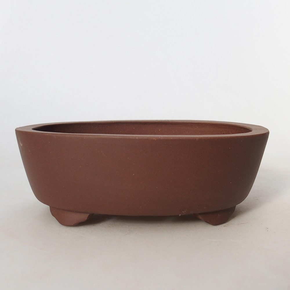 Bol à bonsaï en céramique 15,5 x 12 x 5,5 cm, brun