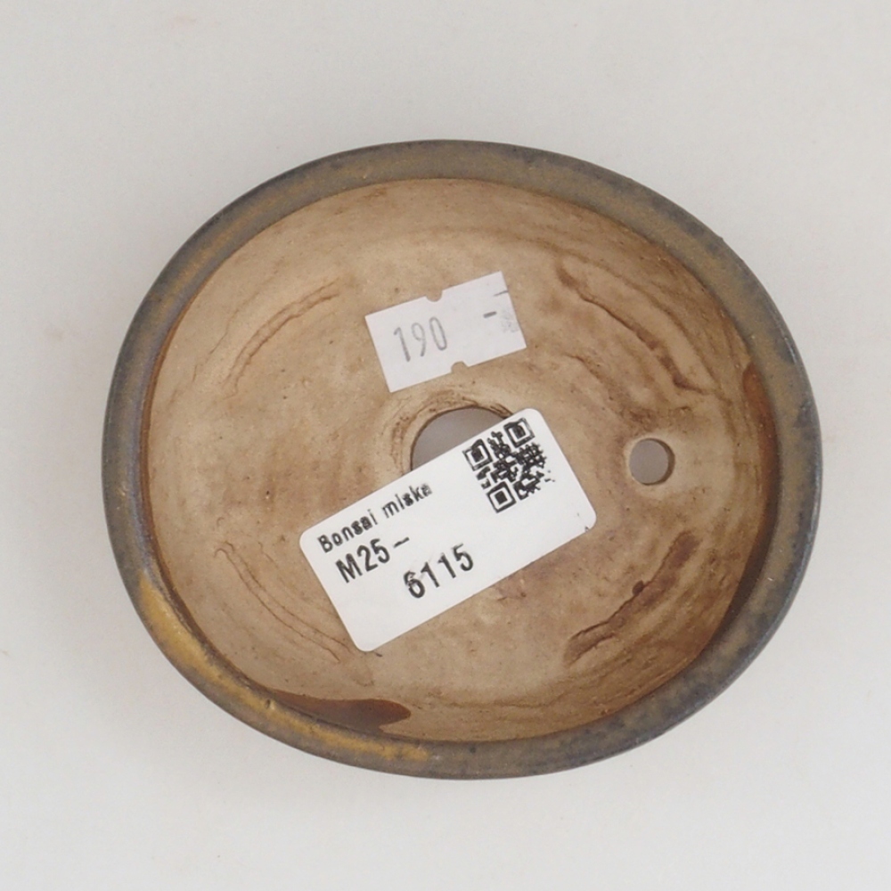 Bol à bonsaï en céramique 10 x 8,5 x 4 cm, brun