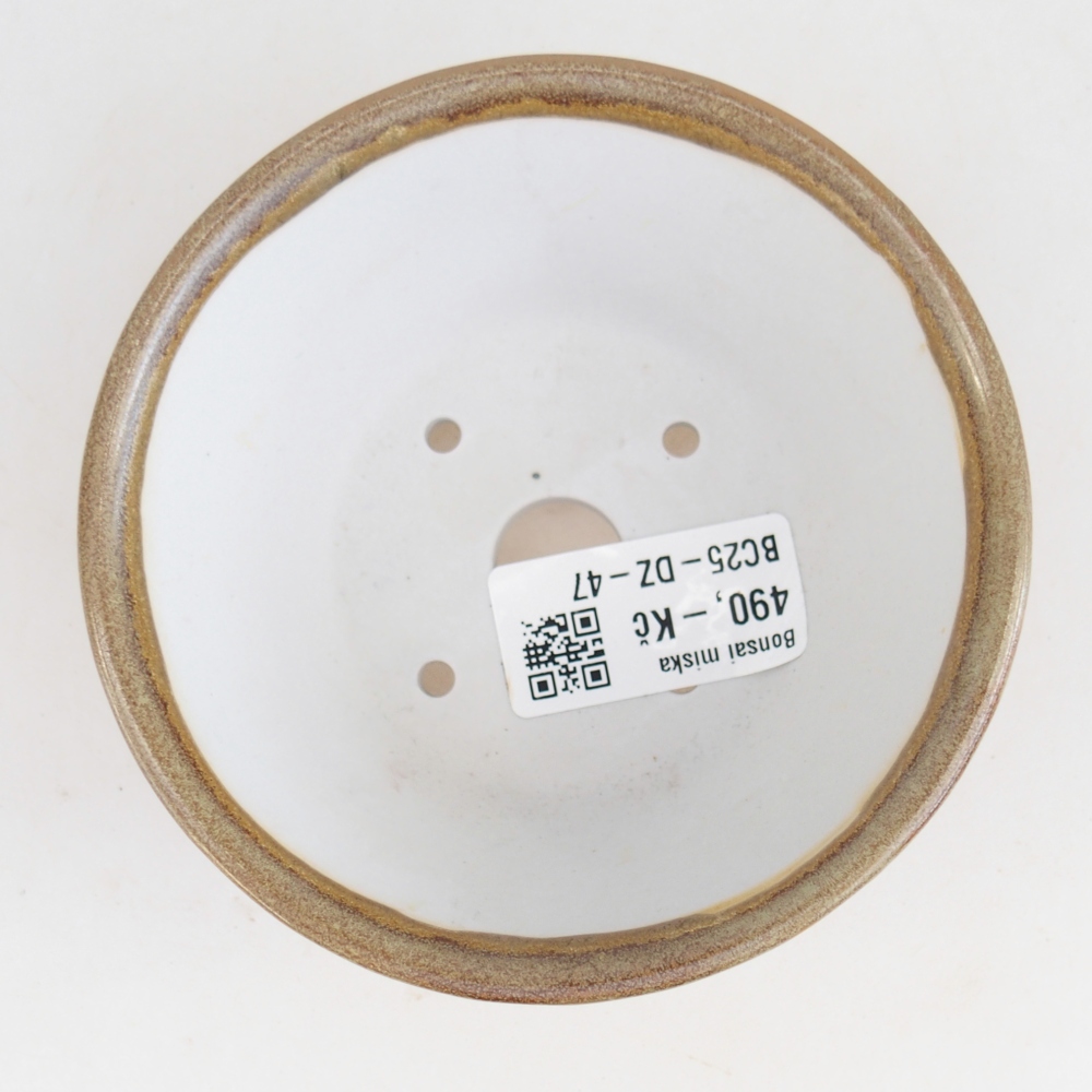 Bol à bonsaï en céramique 10,5 x 10,5 x 5 cm, brun