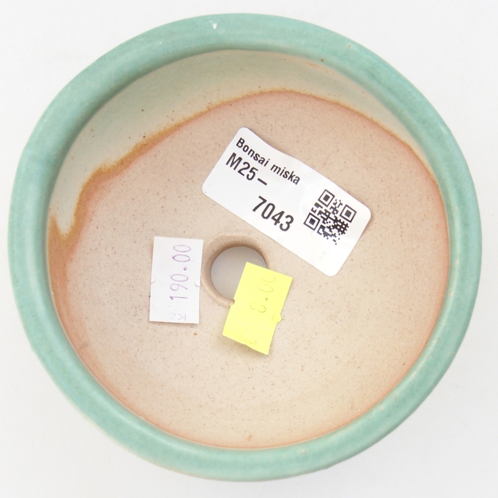 Bol à bonsaï en céramique 9,5 x 9,5 x 5 cm, vert