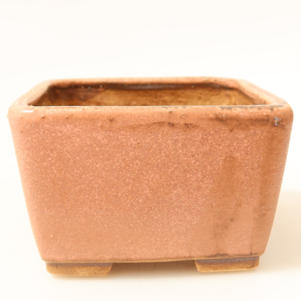 Bol à bonsaï en céramique 8,5 x 8,5 x 5,5 cm, rose