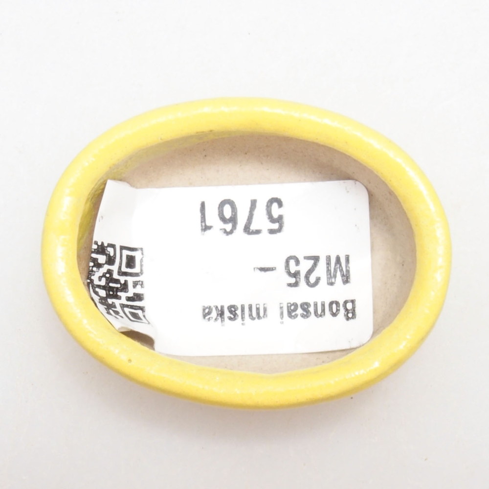 Bol à bonsaï en céramique 4 x 3 x 1,5 cm, jaune
