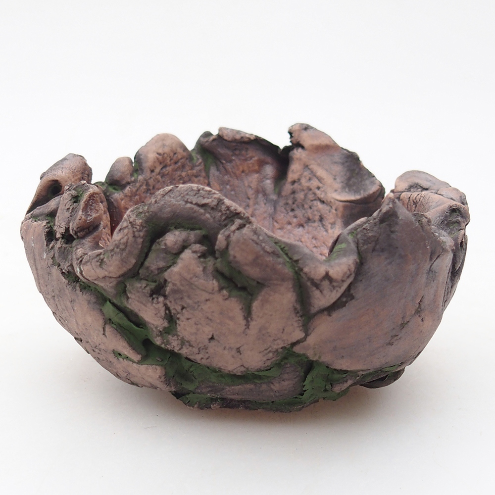 Coquille en céramique 10 x 9 x 5,5 cm , couleur verte