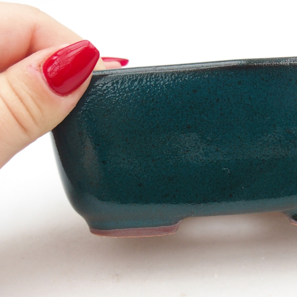 Bol à bonsaï en céramique 12,5 x 10 x 5 cm, vert