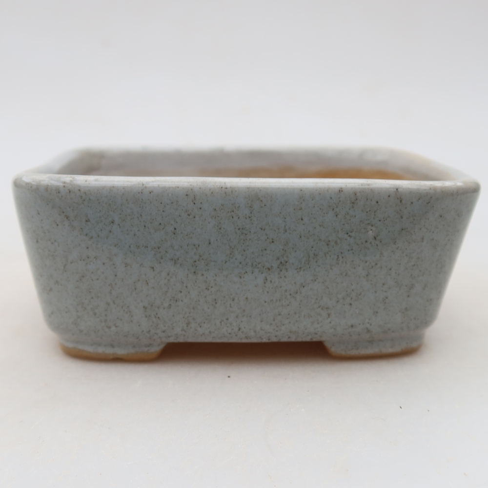 Bol à bonsaï en céramique 10,5 x 8,5 x 4 cm, gris