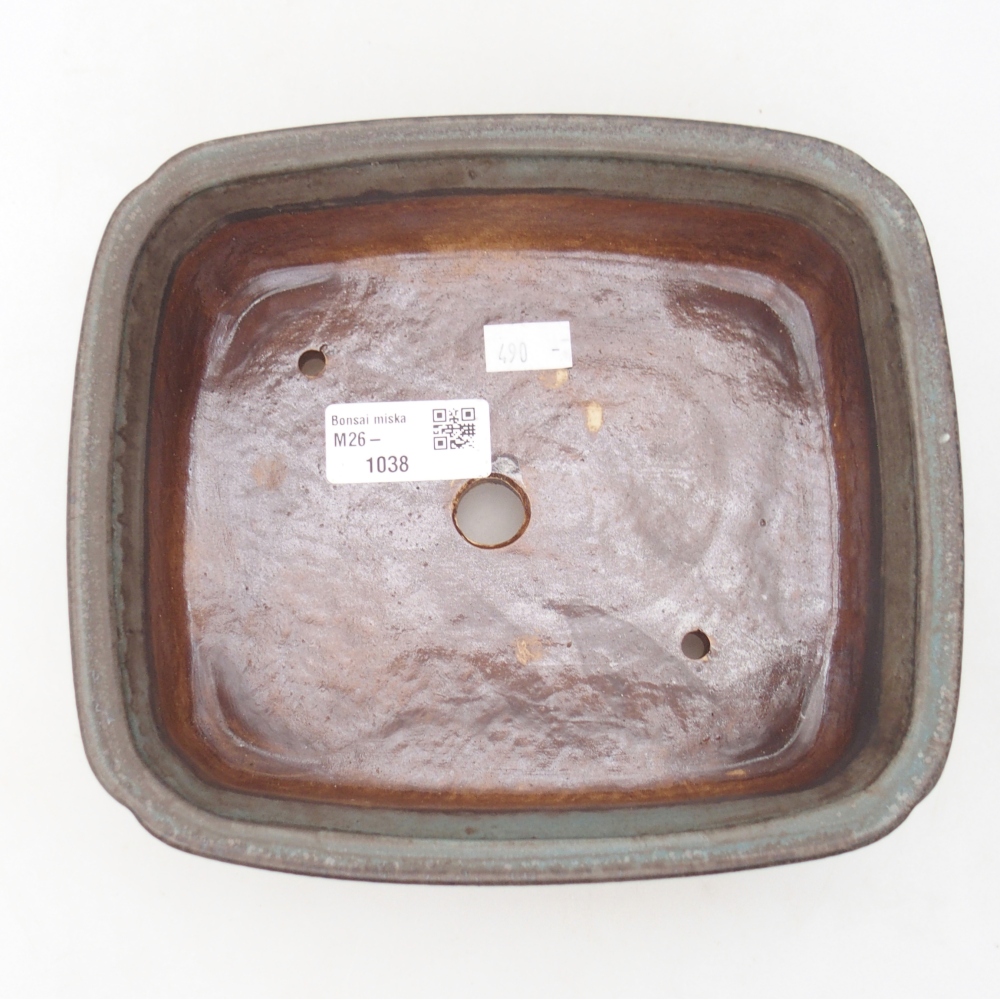 Bol à bonsaï en céramique 19 x 17 x 6 cm, couleur bleu