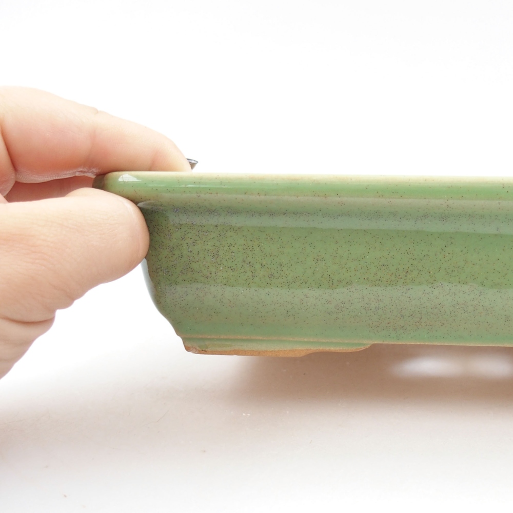 Bol à bonsaï en céramique 22 x 17 x 5 cm, vert